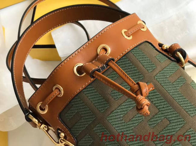 FENDI MON TRESOR Mini bag in green canvas 8BS010