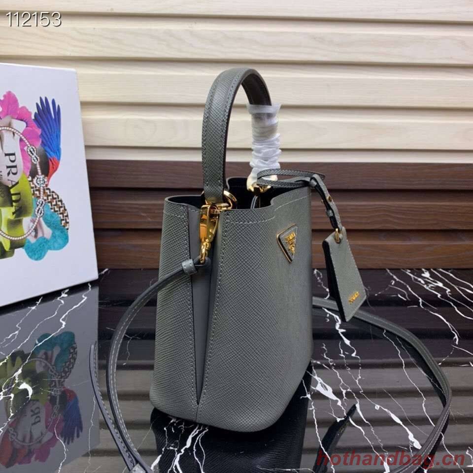 Prada Panier small Original Saffiano Bag 1BA217 Gray