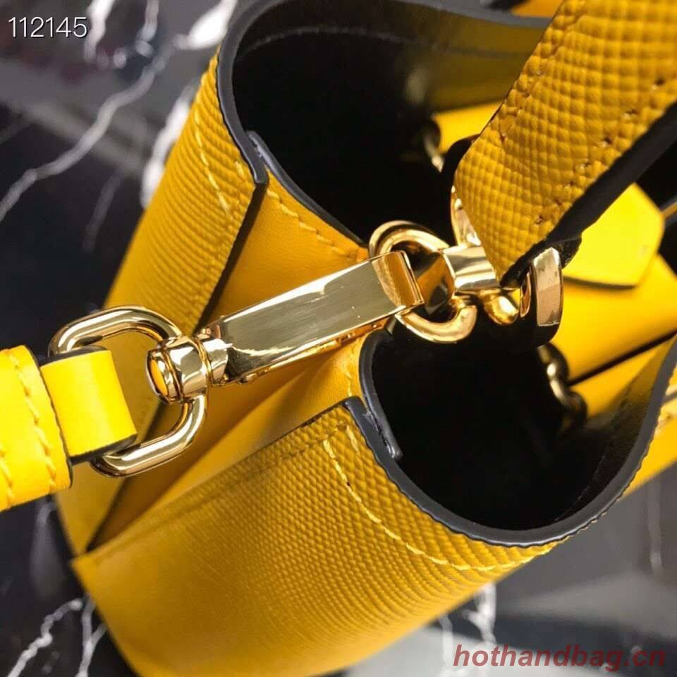 Prada Panier small Original Saffiano Bag 1BA217 Yellow