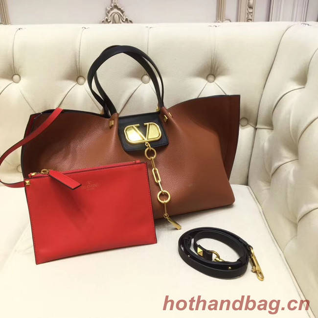 VALENTINO Origianl leather tote 2080 brown