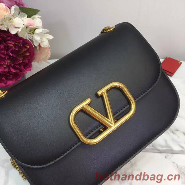 VALENTINO VLOCK Origianl leather shoulder bag 2222 black