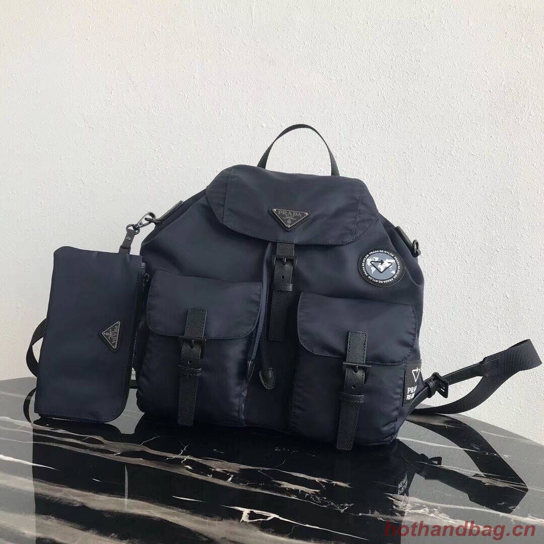 Prada Re-Nylon backpack 1BZ811 black&grey