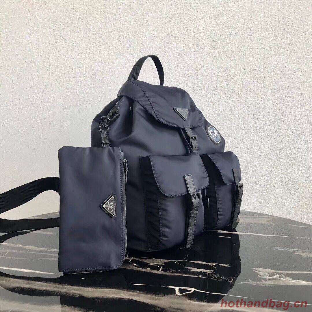 Prada Re-Nylon backpack 1BZ811 black&grey