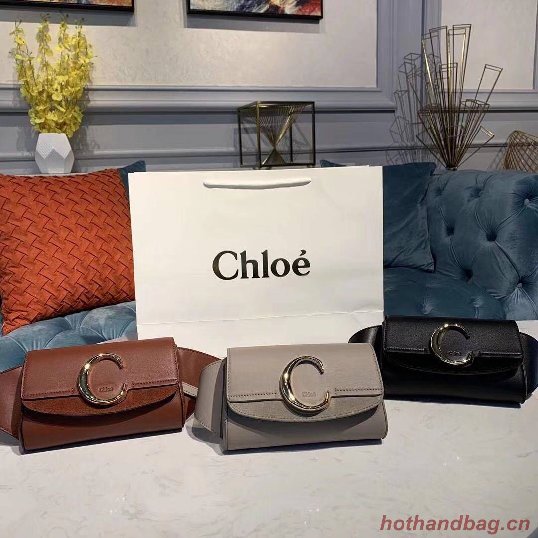 Chloe Original Leather Belt Bag 3S036 grey