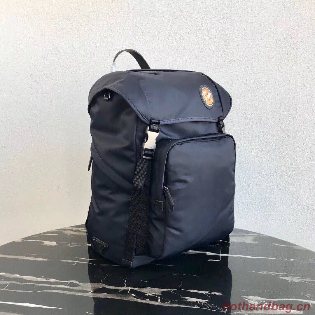 Prada Re-Nylon backpack 2VZ135 black&orange