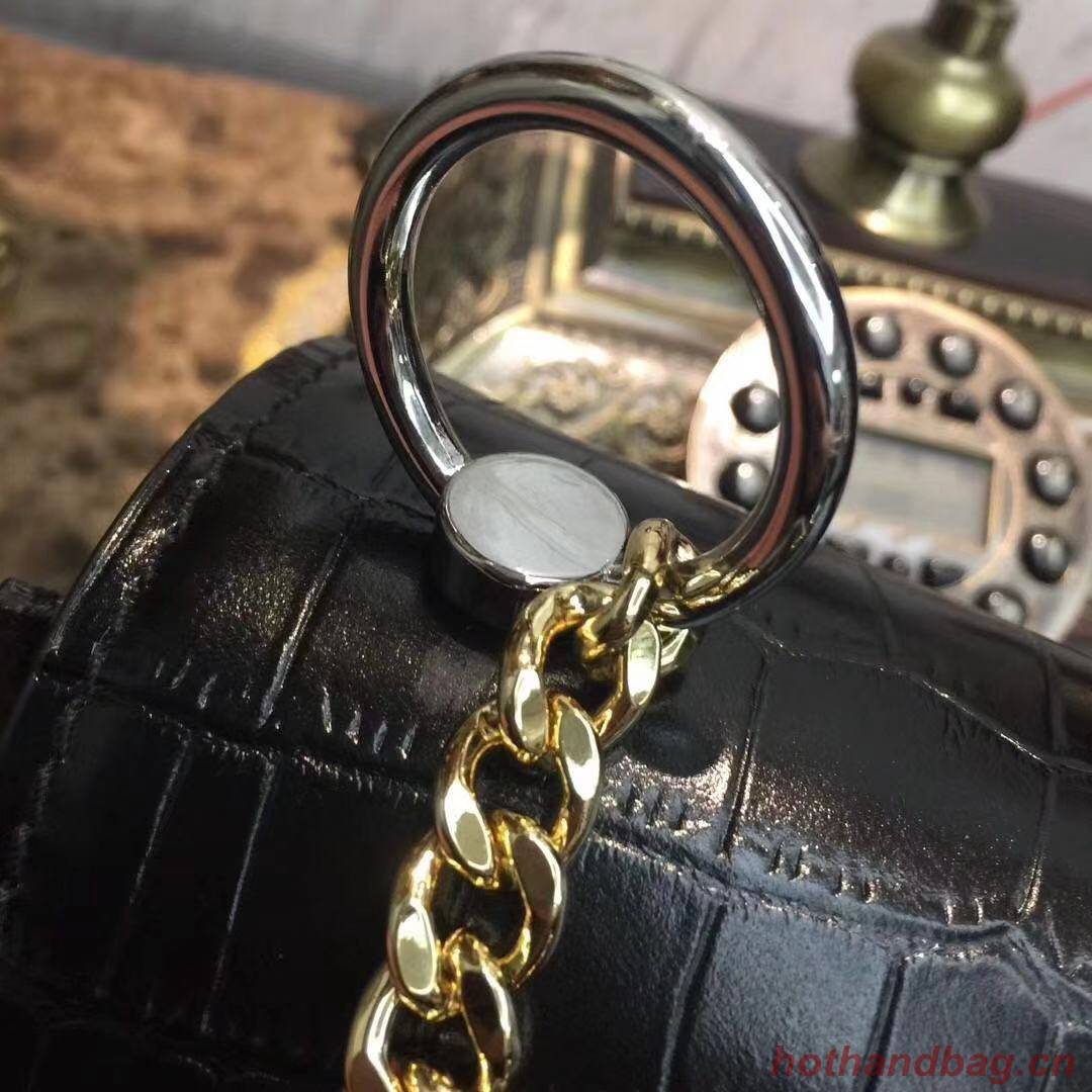 Chloe Original Crocodile skin Leather Bag 3S068 Black