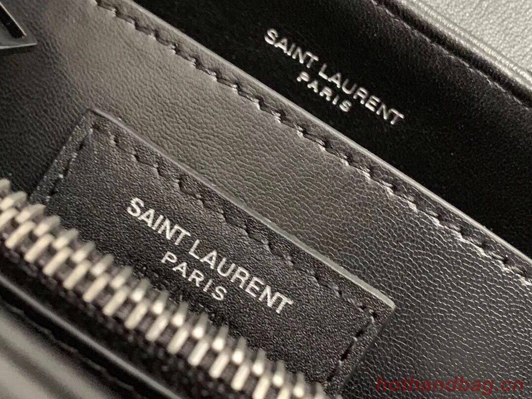 Yves Saint Laurent Calfskin Leather Tote Bag Black 464699 Black hardware 