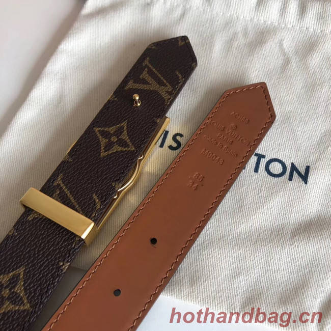 Louis Vuitton Leather Belt M0196W 30MM