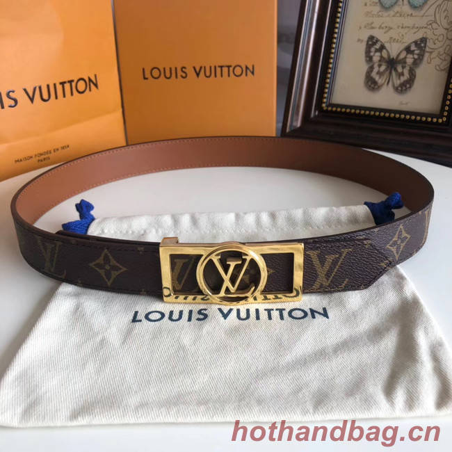 Louis Vuitton Leather Belt M0196W 30MM