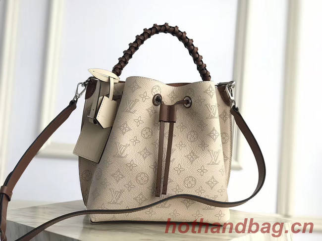 Louis Vuitton original Mahina Leather MURIA M55800 Creme Beige