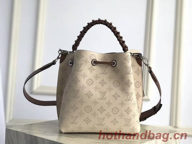 Louis Vuitton original Mahina Leather MURIA M55800 Creme Beige