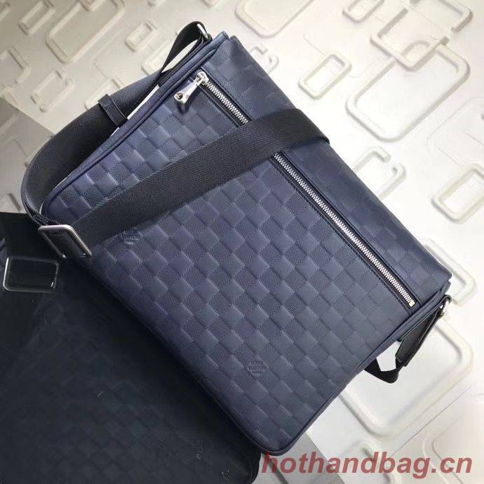 LOUIS VUITTON ORIGINAL LEATHER MESSENGER BAG N41038 N41035 BLUE