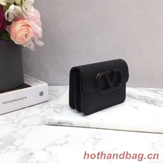 VALENTINO Origianl leather Card Holder 062 black