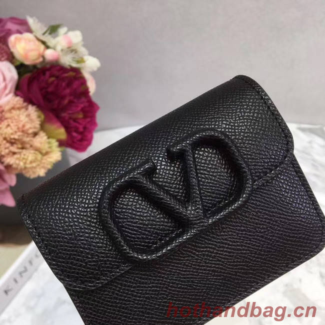 VALENTINO Origianl leather Card Holder 062 black