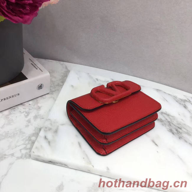 VALENTINO Origianl leather Card Holder 062 red