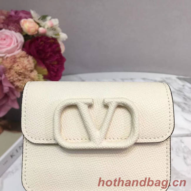 VALENTINO Origianl leather Card Holder 062 white