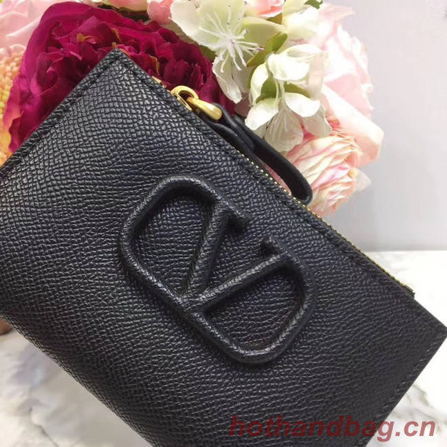 VALENTINO Origianl leather Card Holder 066 black