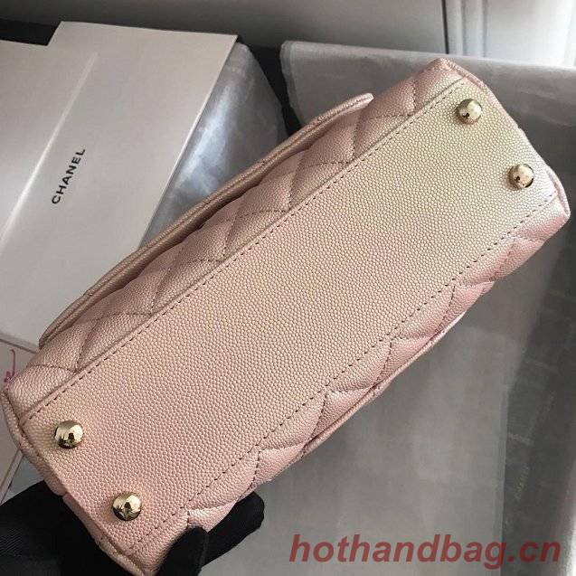 Chanel Small Flap Bag with Top Handle A92990 Light Pink