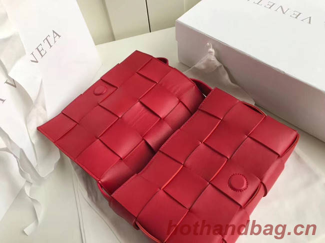 Bottega Veneta Sheepskin Weaving Original Leather 578004 red