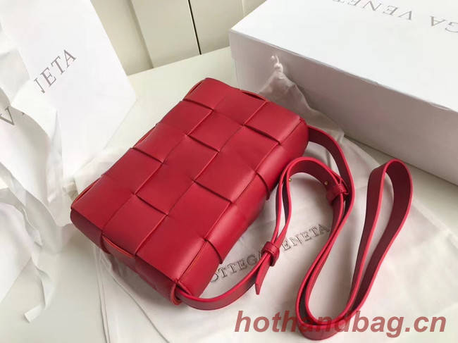 Bottega Veneta Sheepskin Weaving Original Leather 578004 red