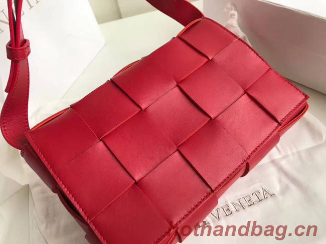 Bottega Veneta Sheepskin Weaving Original Leather 578004 red