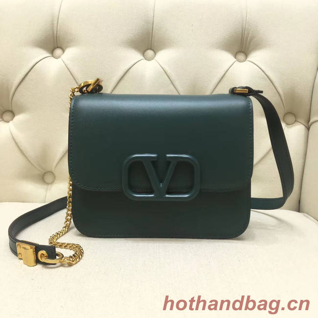 VALENTINO VLOCK Origianl leather shoulder bag 0906 green