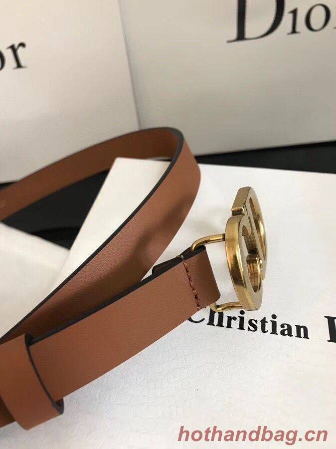 Dior Calf Leather Belt Wide with 20mm 5361 brown