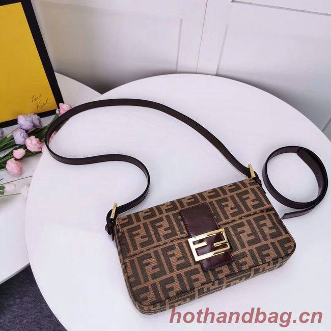 FENDI BAGUETTE fabric bag 8BR011 Coffee