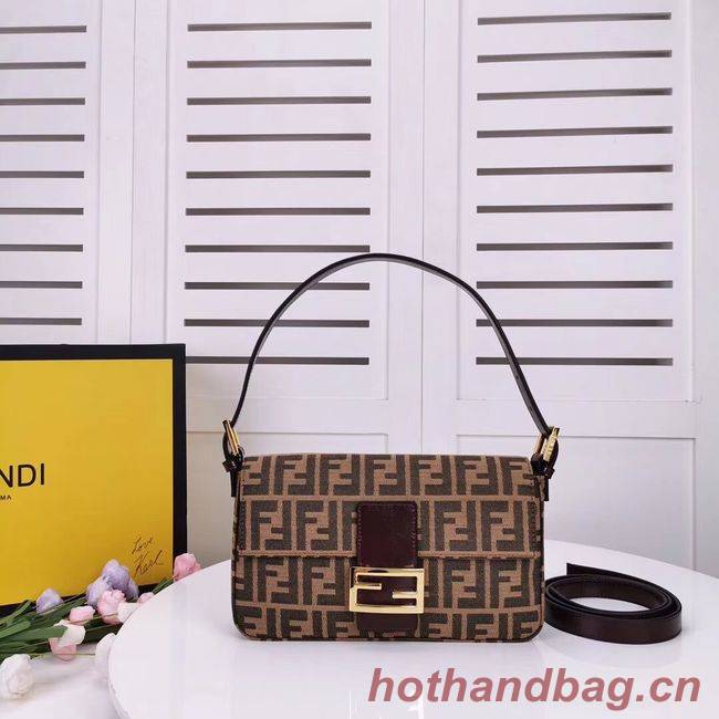 FENDI BAGUETTE fabric bag 8BR011 Coffee