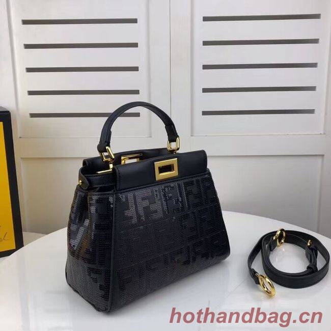 FENDI PEEKABOO ICONIC leather bag F0335 black