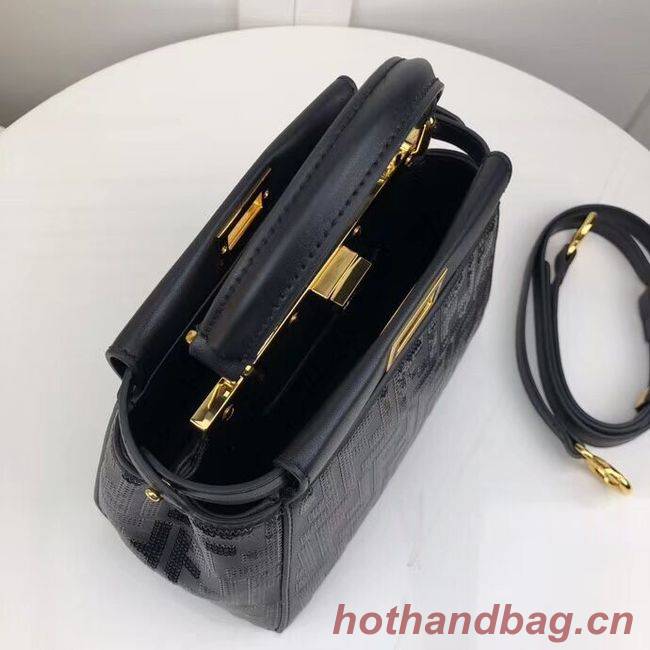 FENDI PEEKABOO ICONIC leather bag F0335 black