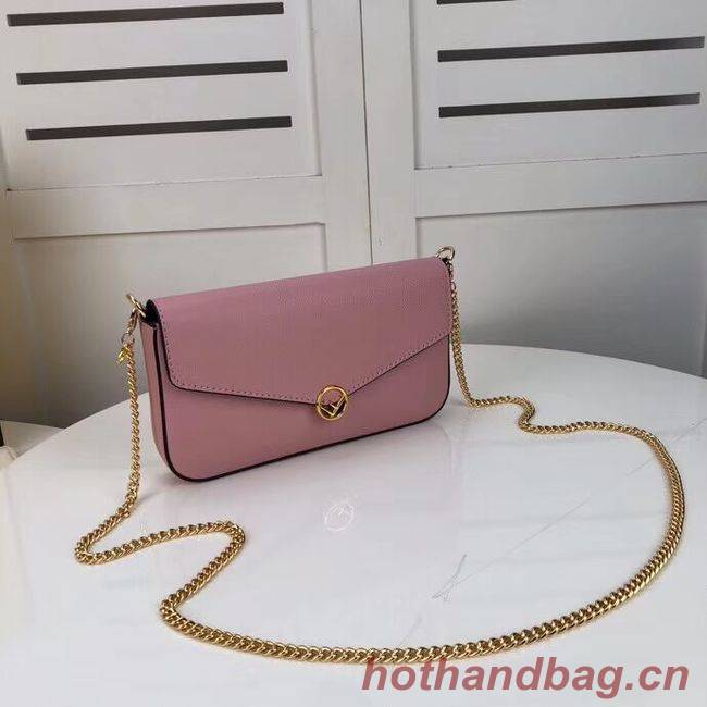 Fendi WALLET ON CHAIN WITH POUCHES leather mini-bag F0005  pink