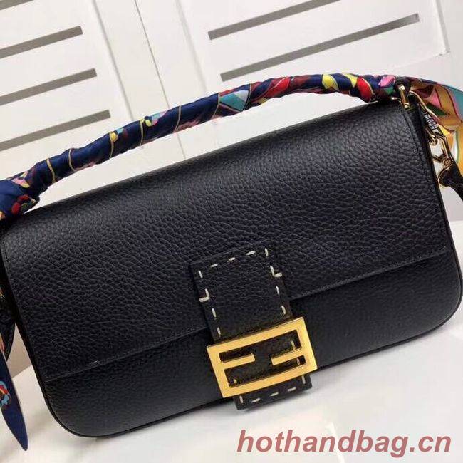 Fendi BAGUETTE leather bag F2466 black