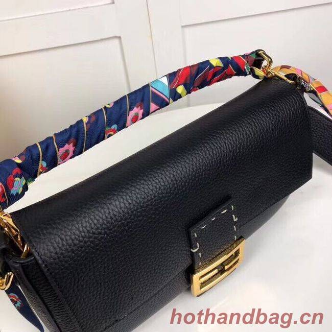 Fendi BAGUETTE leather bag F2466 black