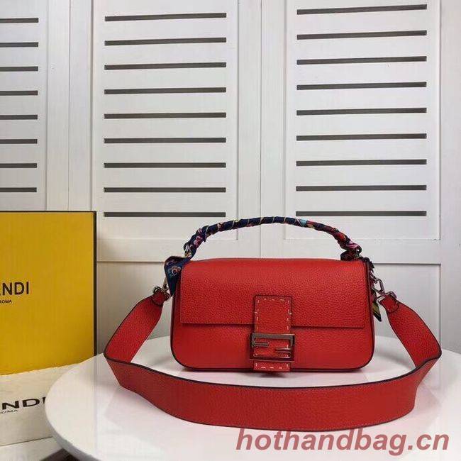 Fendi BAGUETTE leather bag F2466 red