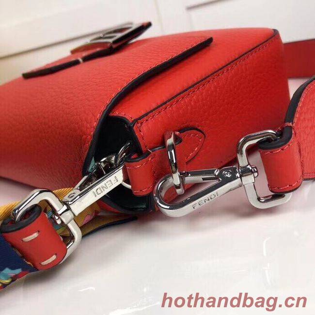 Fendi BAGUETTE leather bag F2466 red