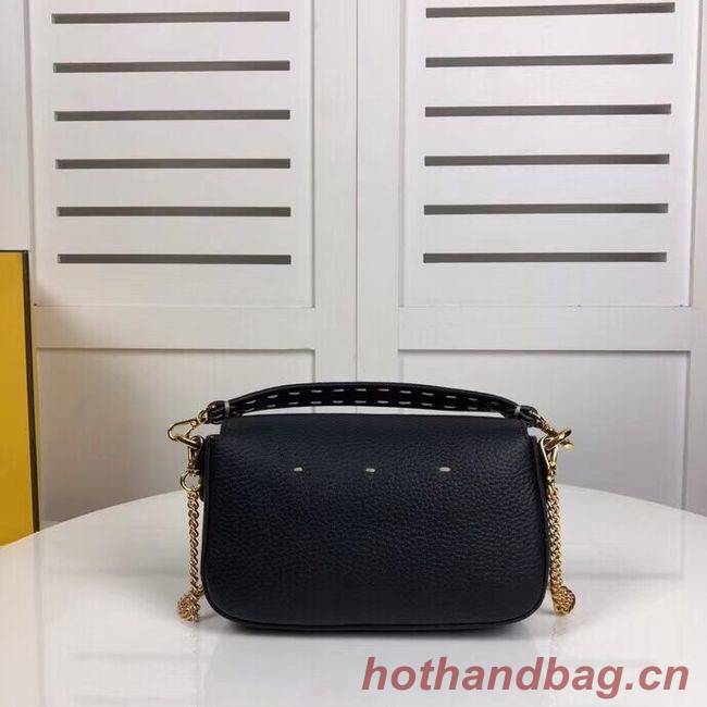 Fendi BAGUETTE leather bag F2467 black