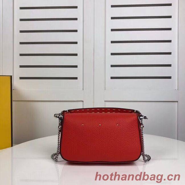 Fendi BAGUETTE leather bag F2467 red