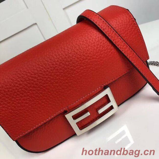 Fendi BAGUETTE leather bag F2467 red