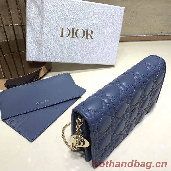 LADY DIOR Sheepskin WALLET C9025A blue