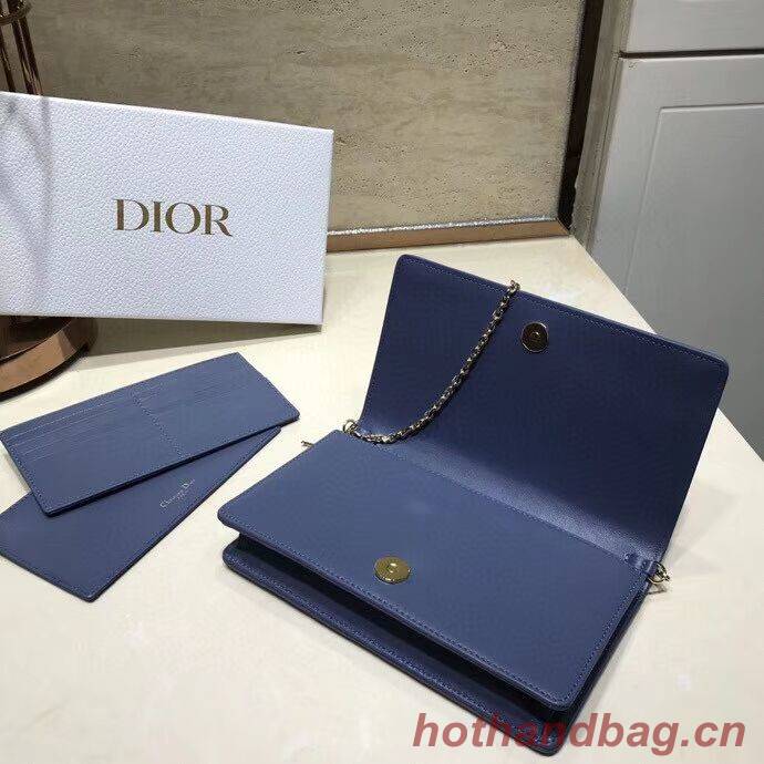 LADY DIOR Sheepskin WALLET C9025A blue