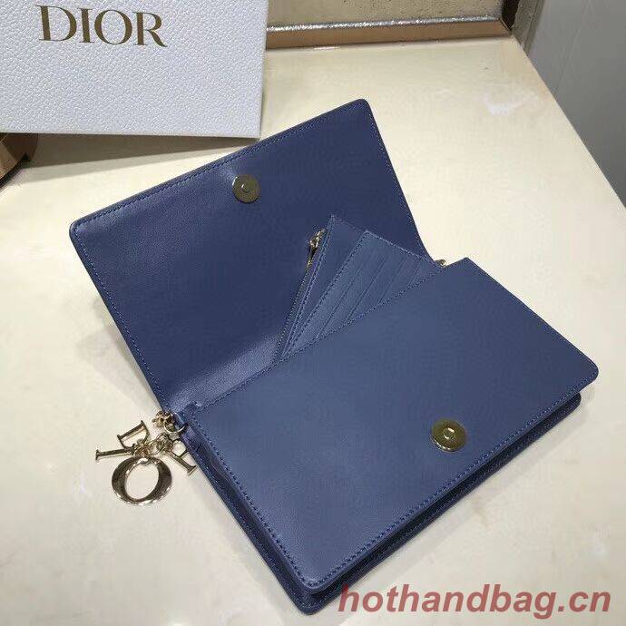 LADY DIOR Sheepskin WALLET C9025A blue