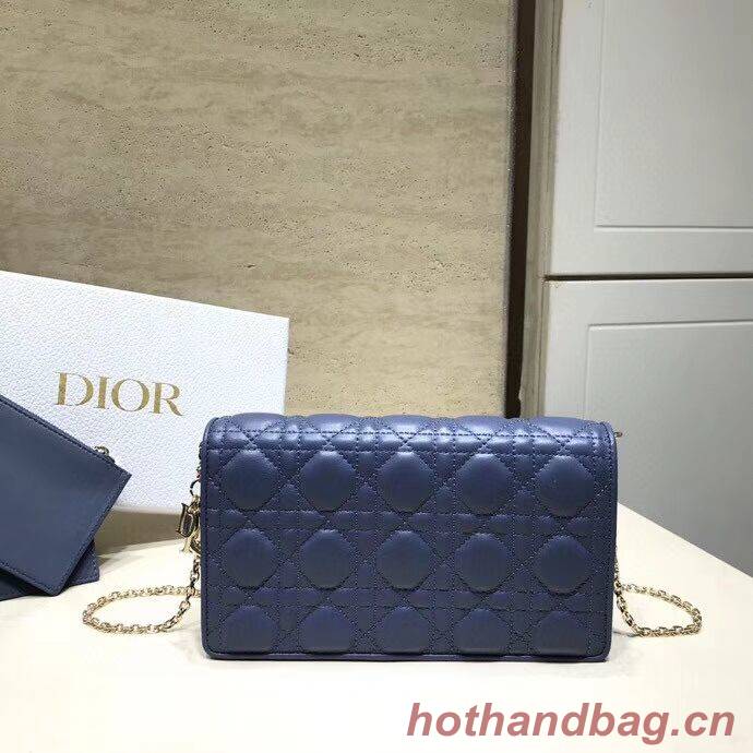 LADY DIOR Sheepskin WALLET C9025A blue