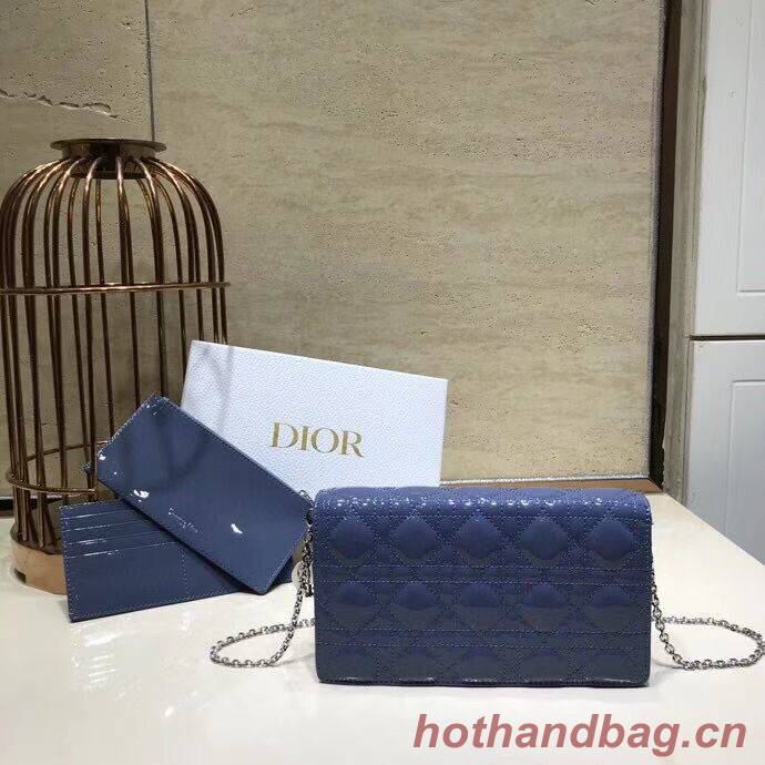 LADY DIOR CALFSKIN WALLET C9025A blue