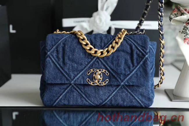 CHANEL Denim 19 Flap Bag AS1160 AS1161 AS1162 blue