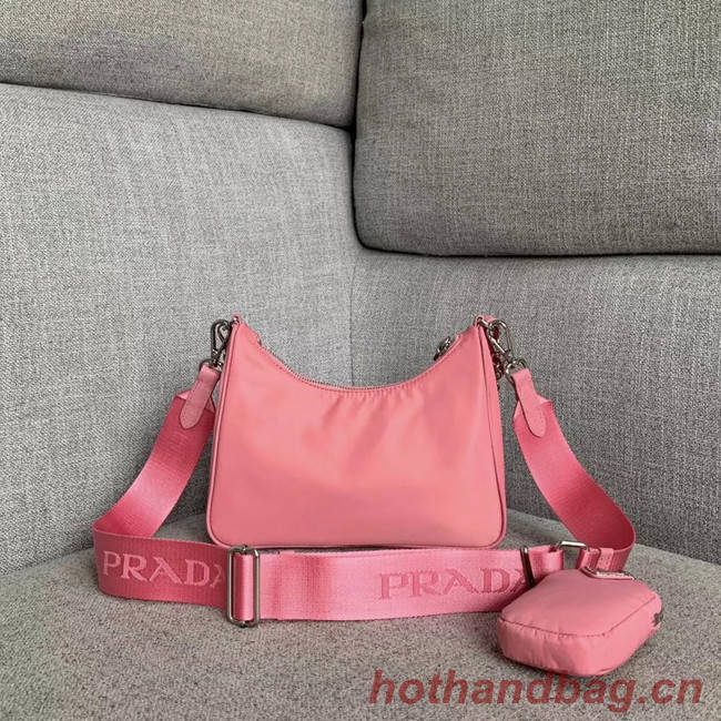 Prada Re-Edition 2005 nylon shoulder bag 1BH204 pink