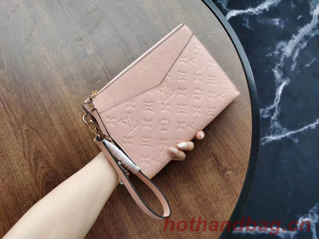 Louis Vuitton Original Monogram Empreinte Clutch bag MELANIE M68705 pink