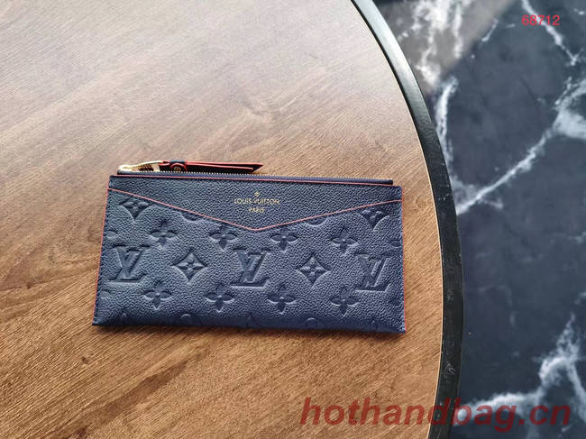 Louis Vuitton Original Monogram Empreinte Wallet M68712 Navy Blue