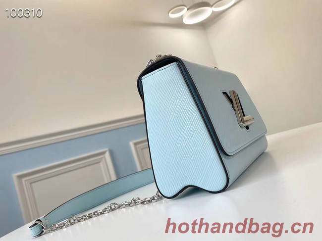 Louis vuitton original epi leather TWIST MM M66119 sky blue