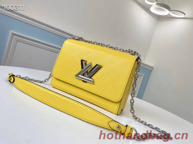 Louis vuitton original epi leather TWIST MM M66119 yellow